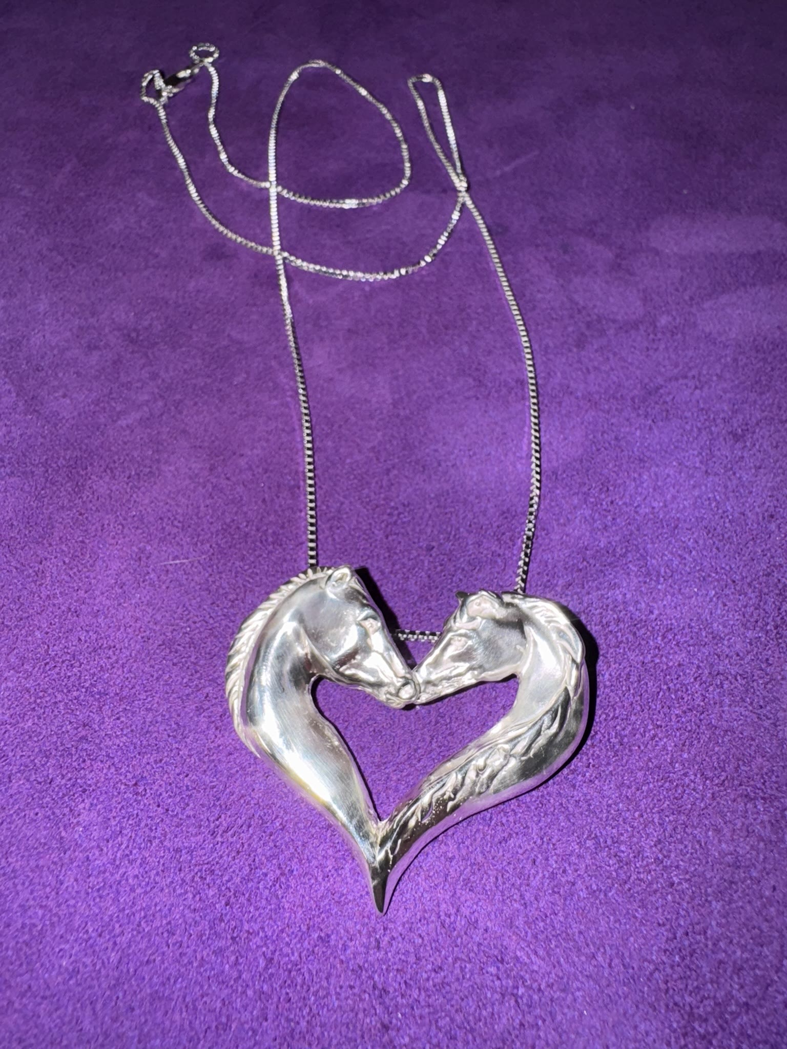 Two Horses Heart Pendant