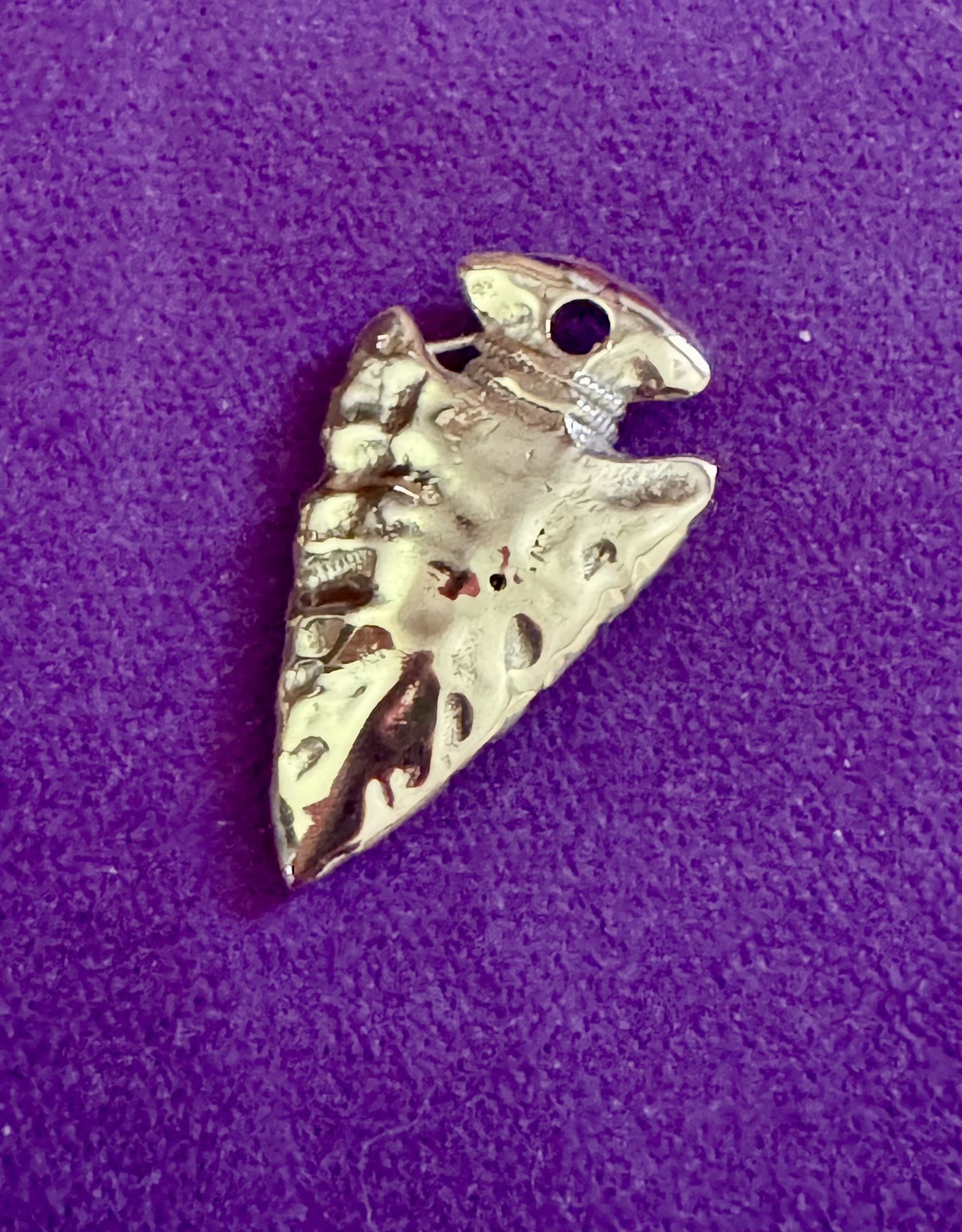 14K Gold Arrowhead Pendant